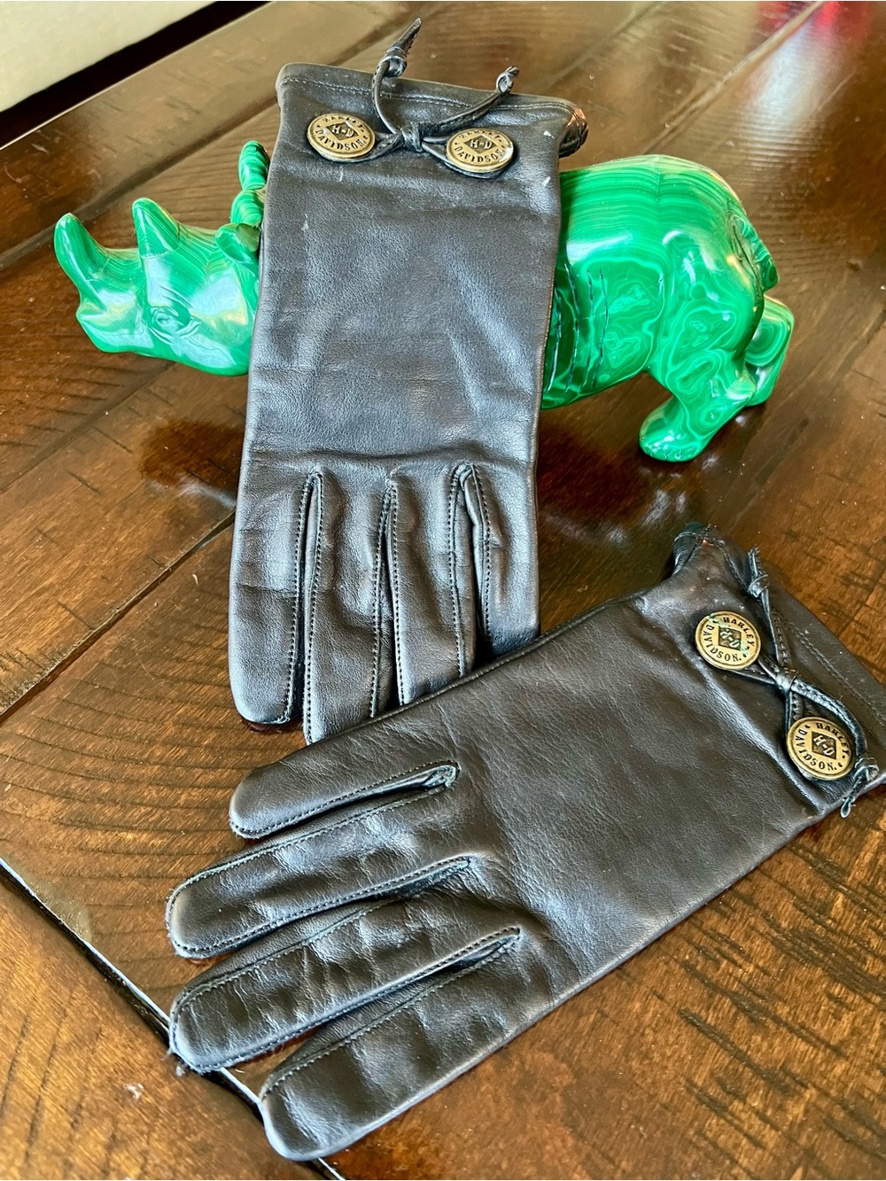 Harley-Davidson Black Leather Gauntlet Riding Gloves Women’s XS